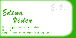edina vider business card